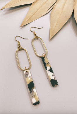 Gold Acrylic Dangle