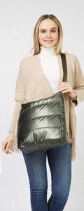 Puffy Crossbody Bag-Olive