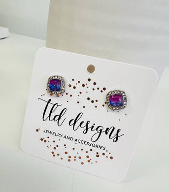 Ombre rhinestone studs