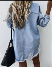 Oversized Ripped Frayed Jacket