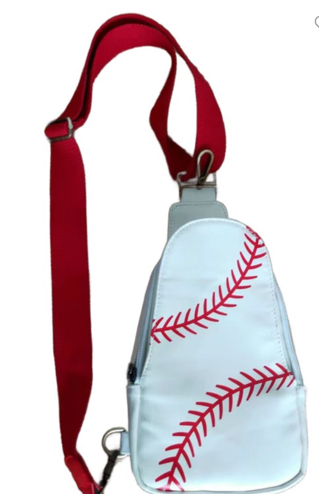 Baseball White Sling Crossbody Bag Purse