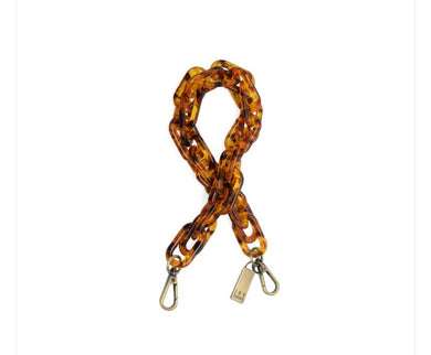 21” Faux Tortoise Shell Lucite Chain Strap