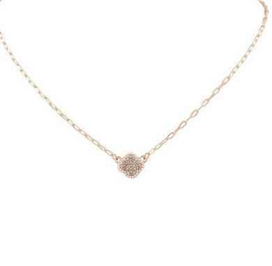 Quatrefoil Cream Pearl Chain Necklace