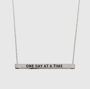 One Day At A Time Bar Necklace