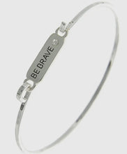 Message With Crystal Casting Bangle Bracelet