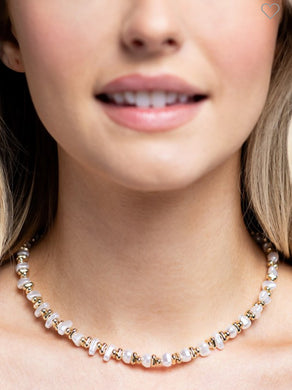 Pearl & Metal Bead Necklace