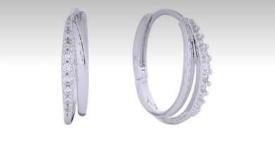 14K Bling Dual Hoop Earrings