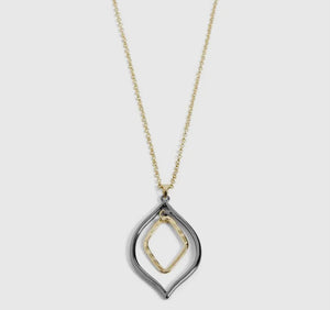 Pointed Teardrop Dangle Necklace