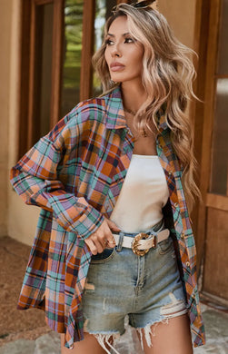 Plaid Print Loose Shirt