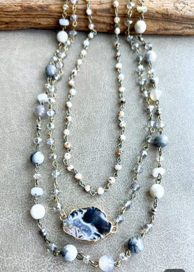 Florence Necklace Grey