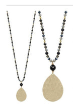 Hammered Crystal Gemstone Necklaces