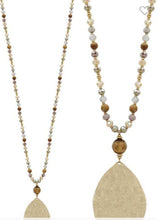 Hammered Crystal Gemstone Necklaces