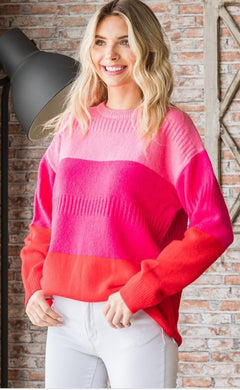 Colorblocked Relax Fit Sweater