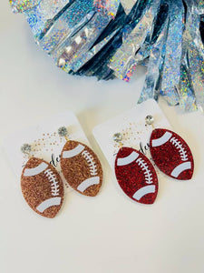 Glitter Acrylic Footballs: Brown