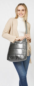 Puffy Crossbody Bag-Grey