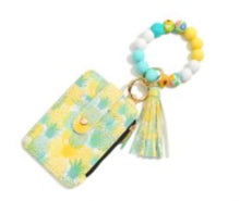 Beaded Bracelet Keyring With Fruit