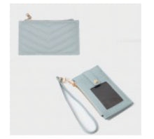 Quilted Vegan Leather Wallet Wristlet