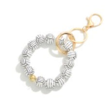 Beaded Sports Wristlet Keychain