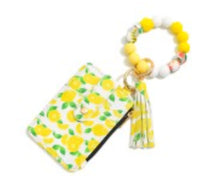 Beaded Bracelet Keyring With Fruit
