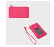 Quilted Vegan Leather Wallet Wristlet