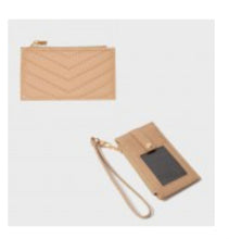 Quilted Vegan Leather Wallet Wristlet