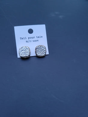 Square Shaped Druzy Earring