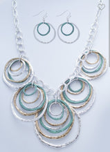 Ring Metal Necklace &Earrings