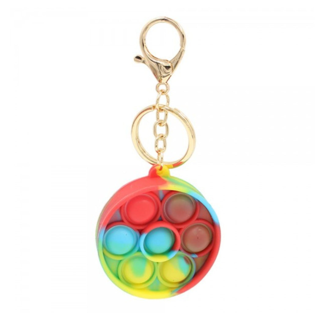 Multicolor Fidget Pop Top Keychain