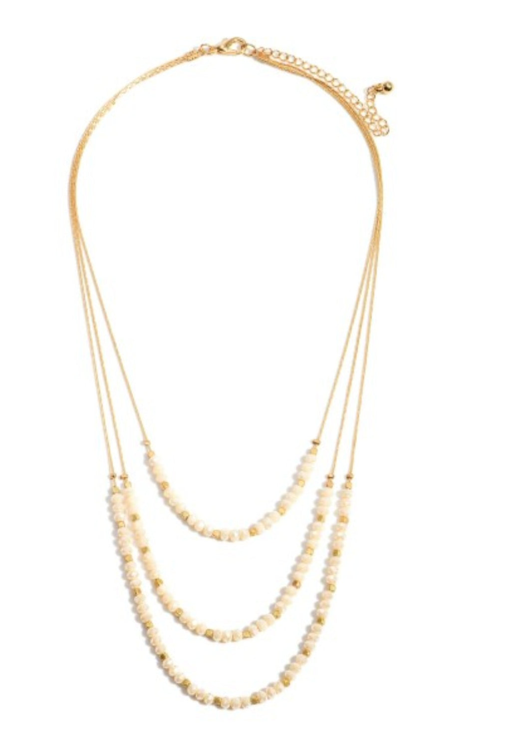 Gold Layered Necklace with Beads