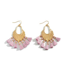 Gold Metal Feather Earrings