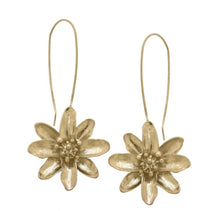 Gold Tone Flower Earrings