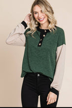 Solid Knit Casual Long Sleeve Top