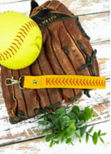 Sports Stitched Faux Leather Wristlet