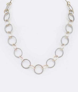 Textured Chain Link Designed Collar Necklace