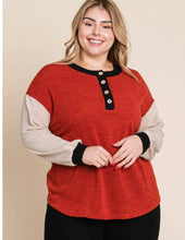Solid Knit Casual Long Sleeve Top
