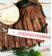 Sports Stitched Faux Leather Wristlet